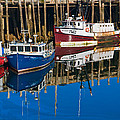 Boats and Reflections at Low Tide on Digby Bay Nova Scotia